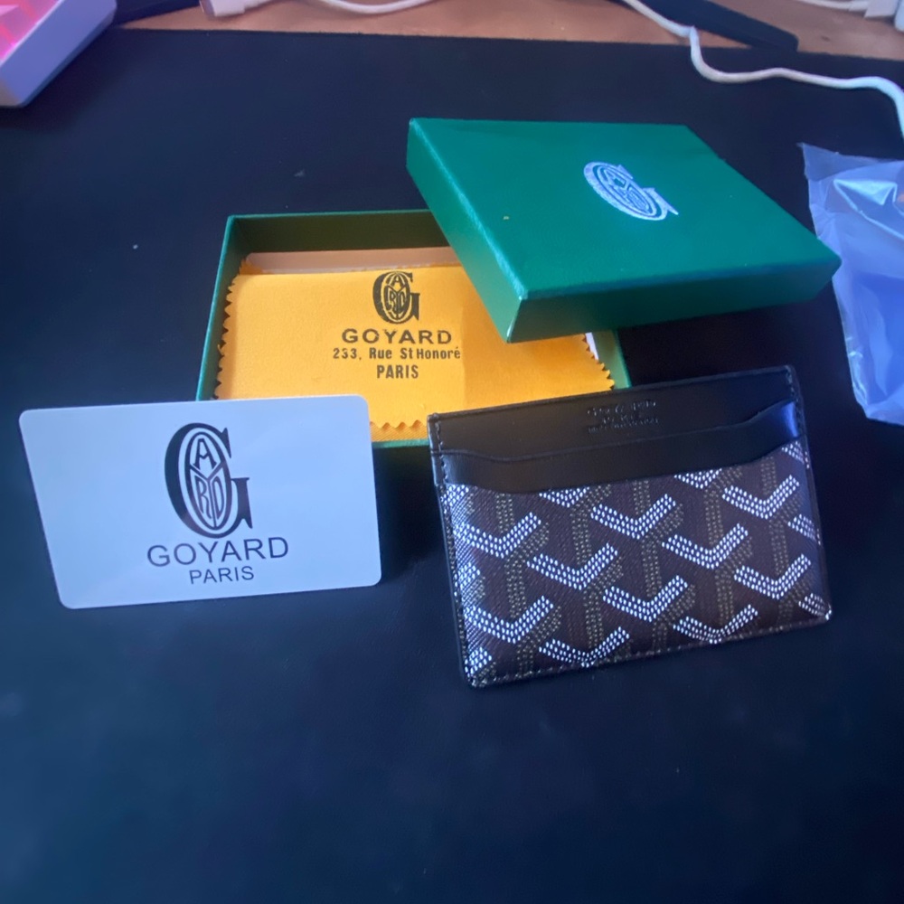 Goyard Black and Brown Card Holder